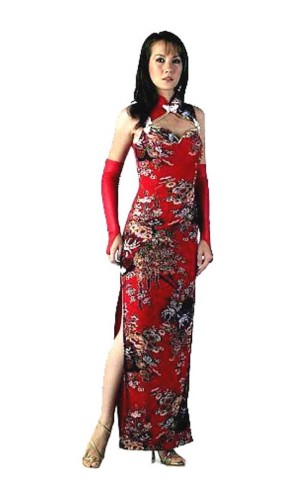 Sexig Röd Kinesisk Klänning
