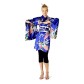 Kort Blå Kimono Klänning