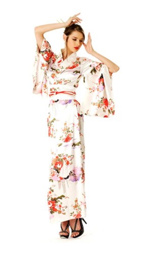 Vit Kimono Klänning