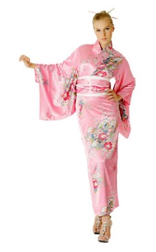 Rosa Kimono Klänning