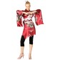 Kort Röd Kimono Klänning