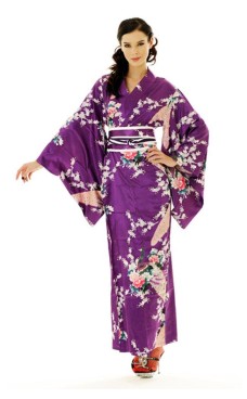 Purpur Kimono Klänning
